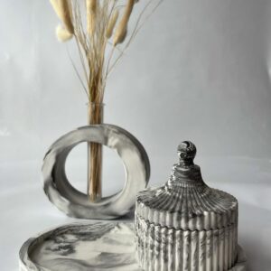 Ensemble Élégance Noire effet Marbre